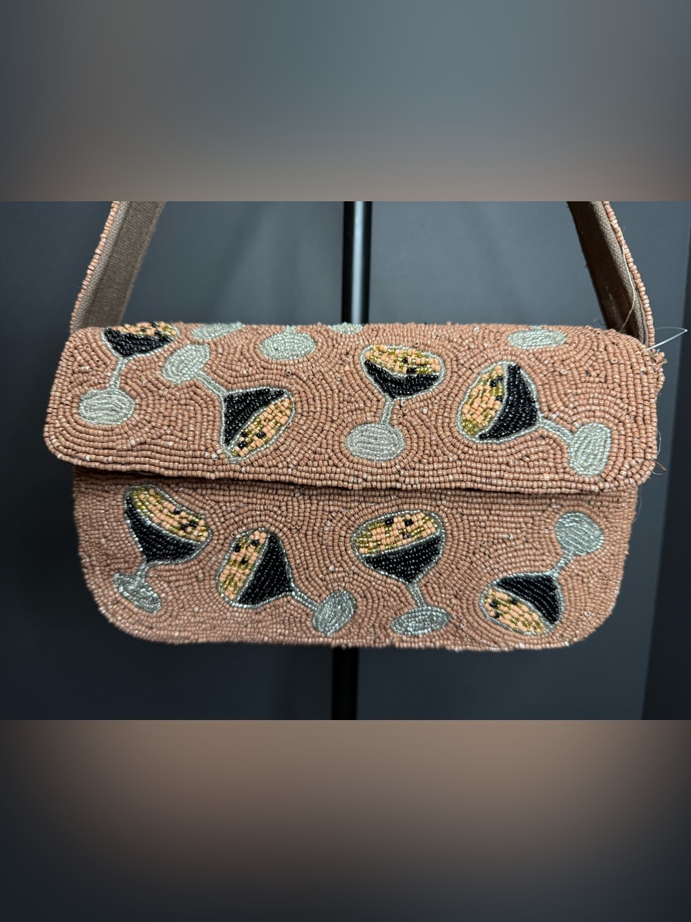 New Viral Beaded Purse Bag Made in India Summer Resort Novelty Martini